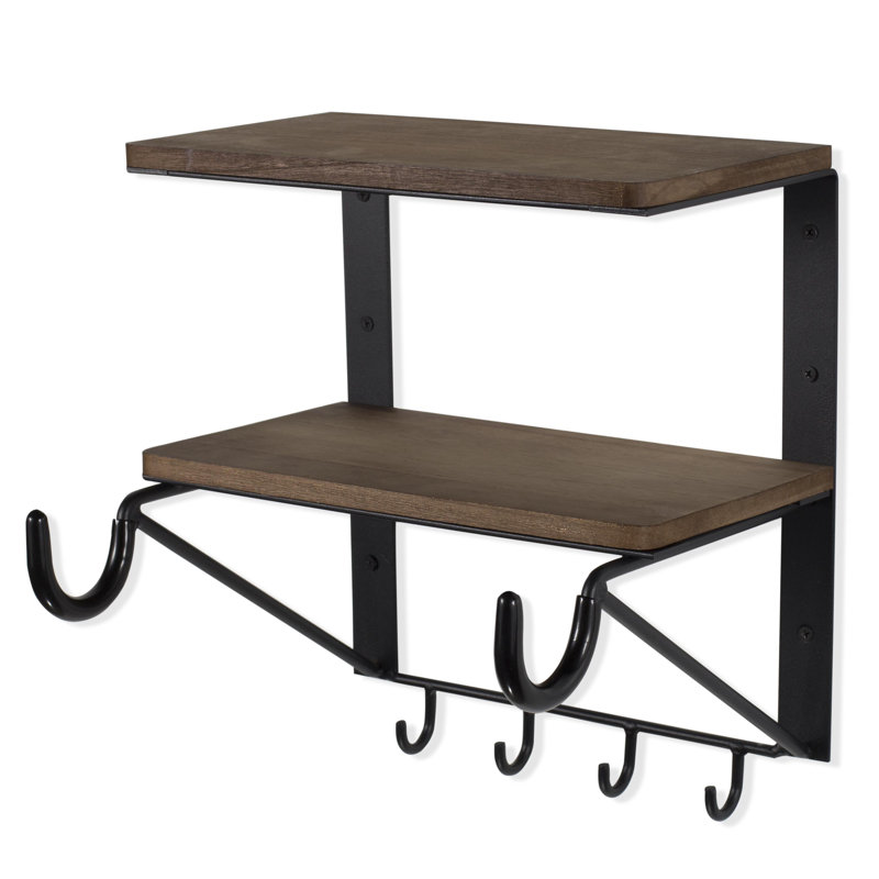 Wall Mounted Multi-Use Bike Rack, Walnut