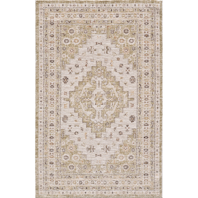 Mira Cellar Machine Woven Performance Area Rug - Ivory/Sage - 3' x 5', 3' x 5'
