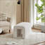 Banc de rangement repose-pieds avec nid à chat - Vent crème pour le salon, le vestibule, la chambre à coucher | Crème | Velours côtelé