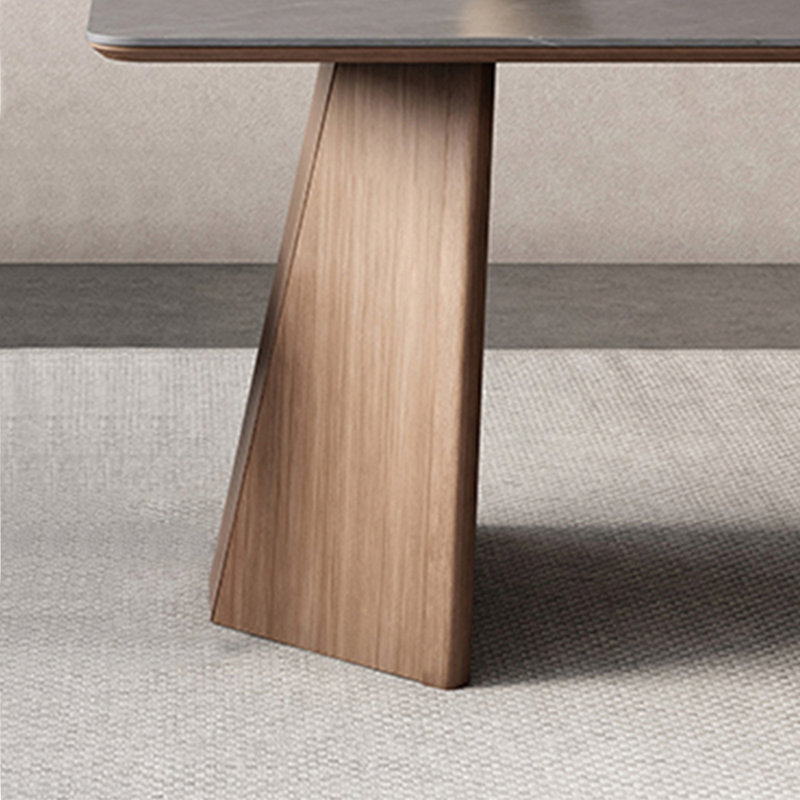Ensemble de table de salle à manger en chêne fritté unique, H 29,53 po x L 55,12 po x l 31,5 po