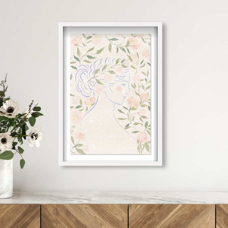 Blooming Hera Print by Oliver Gal, 31.5"H x 21.5"W, White Shadowbox