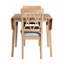 Ensemble de salle à manger 3 pièces avec table à abattants et 2 chaises rembourrées, ensemble de salle à manger pour petits espaces, naturel-1746281400-1746281399