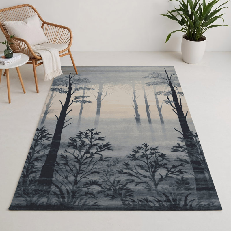 Tapis intérieur et extérieur gris Nature, Rectangulaire 3 pi x 5 pi