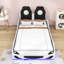 Lit plateforme simple Katerinne Design élégant de voiture de course avec lumières DEL, dossier rembourré-815559245