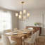Barbara Barry Key 6 Light Dining Room Chandelier With White Linen Shade-920935018