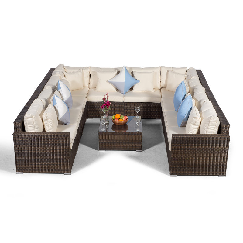 Yancey 5 Seater Rattan Corner Sofa Set