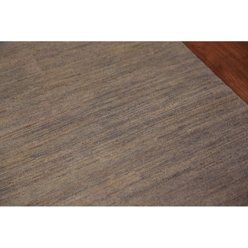 Tapis de couloir moderne brun et gris Gabbeh 3 x 10
