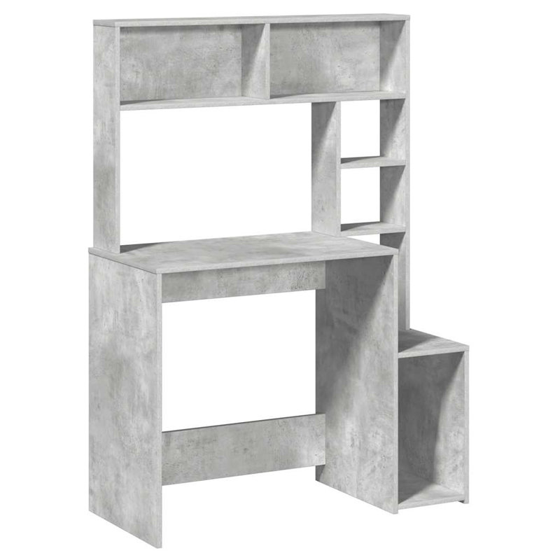 Baldomero Computer Desk, Concrete Grey