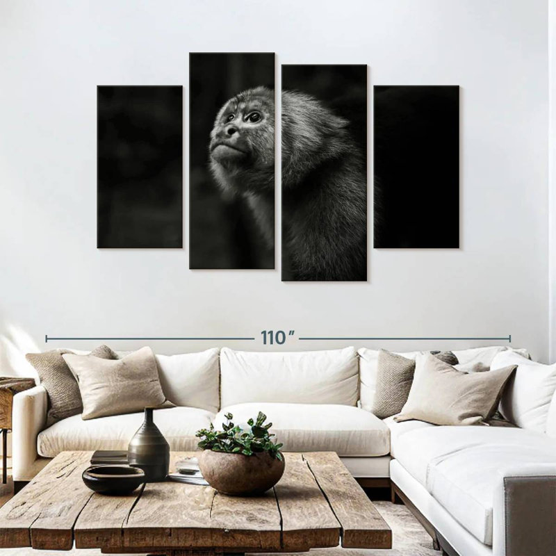 Brampt Capuchin Monkey, 54" H x 84" W