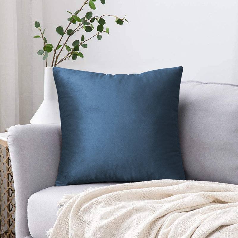 Balmers Square Cushion Cover, Navy Blue