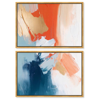 «Orange Infusion II», ensemble de 2 toiles par Art Remedy