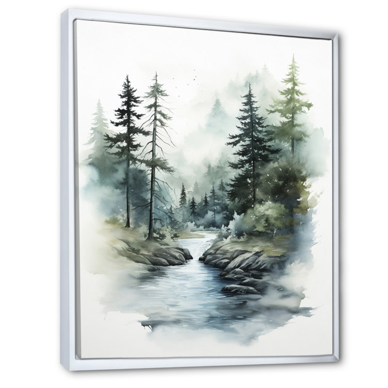Beatrize Alaska Misty Fjords II - impression, H 44 po x l 34 po x P 1,5 po, Cadre flottant blanc