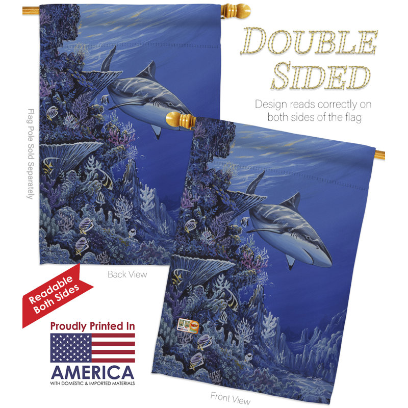 Ensemble de drapeaux 40 x 28 po Shark Reef