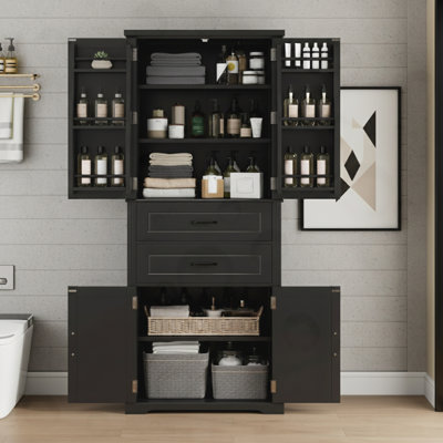 Armoire de rangement avec 2 tiroirs et tablette réglable
