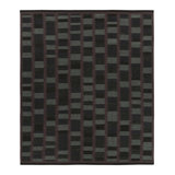 Rug & Kilim’S Scandinavian Style Rug With Black, Gray & Purple Geometric Pattern