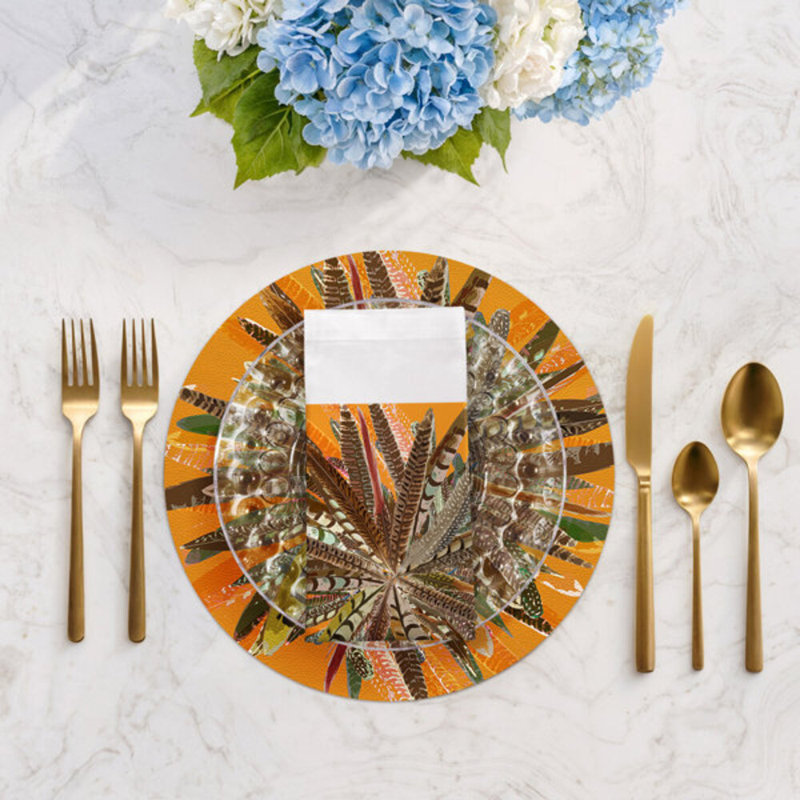 Cotton Blend Square Napkins, Butternut