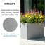 Frostproof, Concrete Effect Garden Planter Pot with Drainage Holes-495017175-535766858