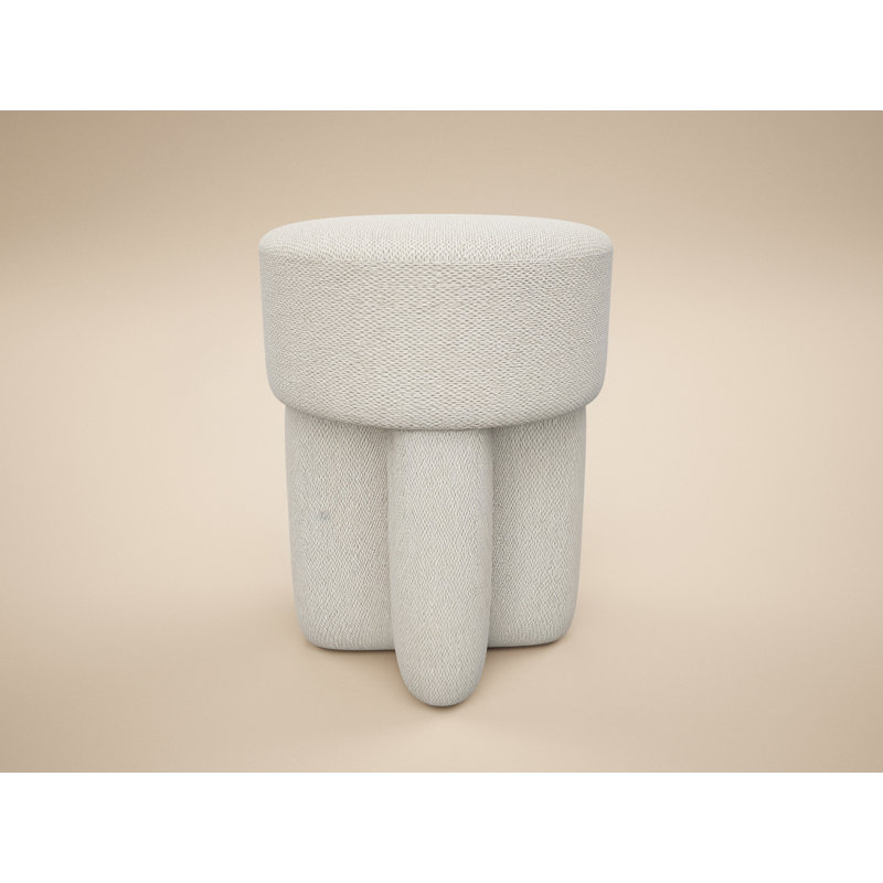 Astrid Fabric Pouffe Beige, Beige