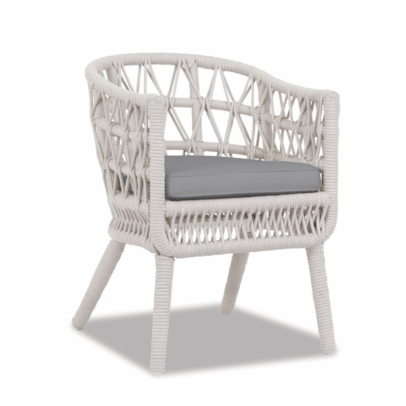 Dana Outdoor Dining Armchair, Canvas Granite Sunbrella® Canvas