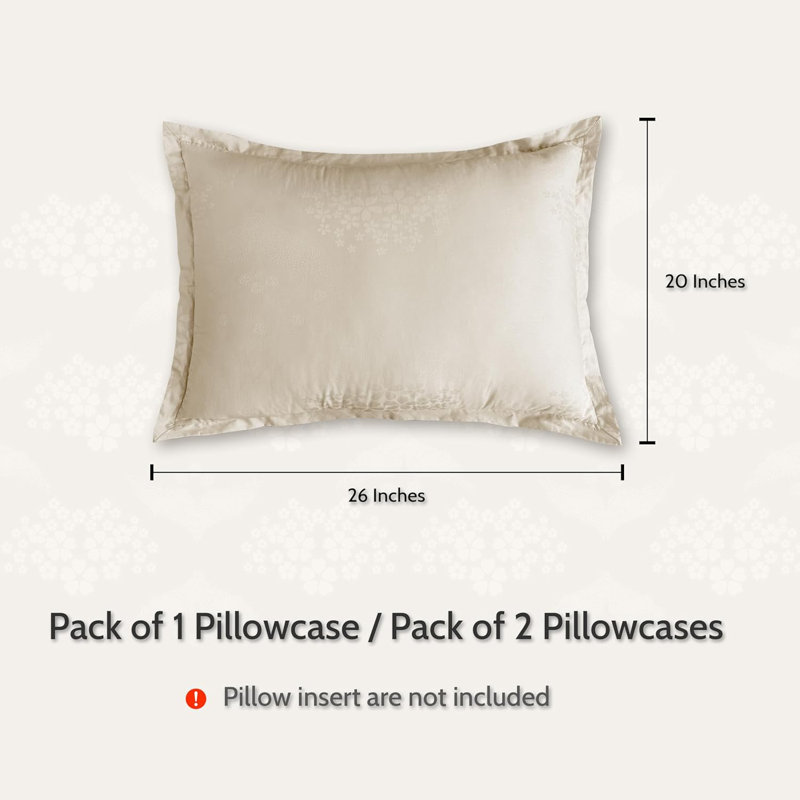 100% Cotton Standard Pillow Case, Beige