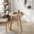 Round Side Table, Solid Wood Accent End Table with Stable 3-Leg Base for Living Room Bedroom Small Spaces-1105803142