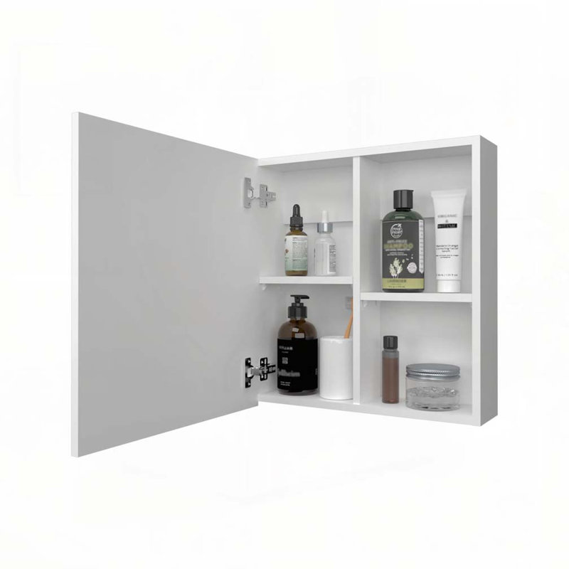 Pharmacie murale avec miroir, Blanc
