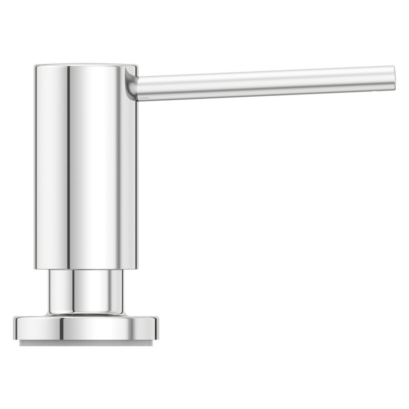 Polished Chrome Modern Kitchen Soap Dispenser with Spring Loaded Feature