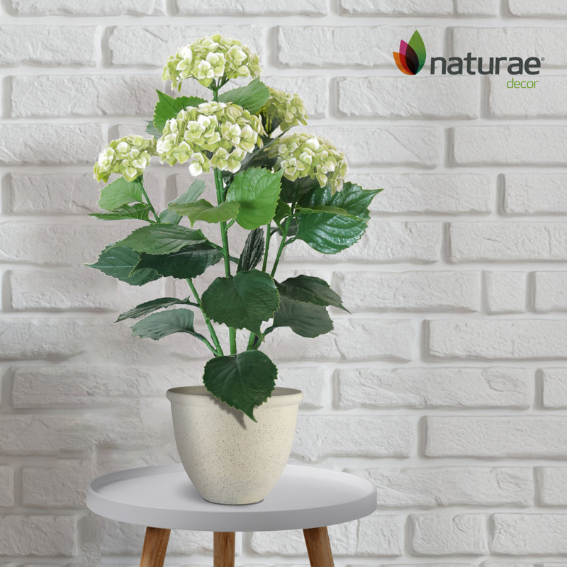 Artificial White Hydrangea 24-in