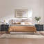 Ensemble de tables de chevet 3 tiroirs Mid-Century 3D l 31 po, noir-1629463890