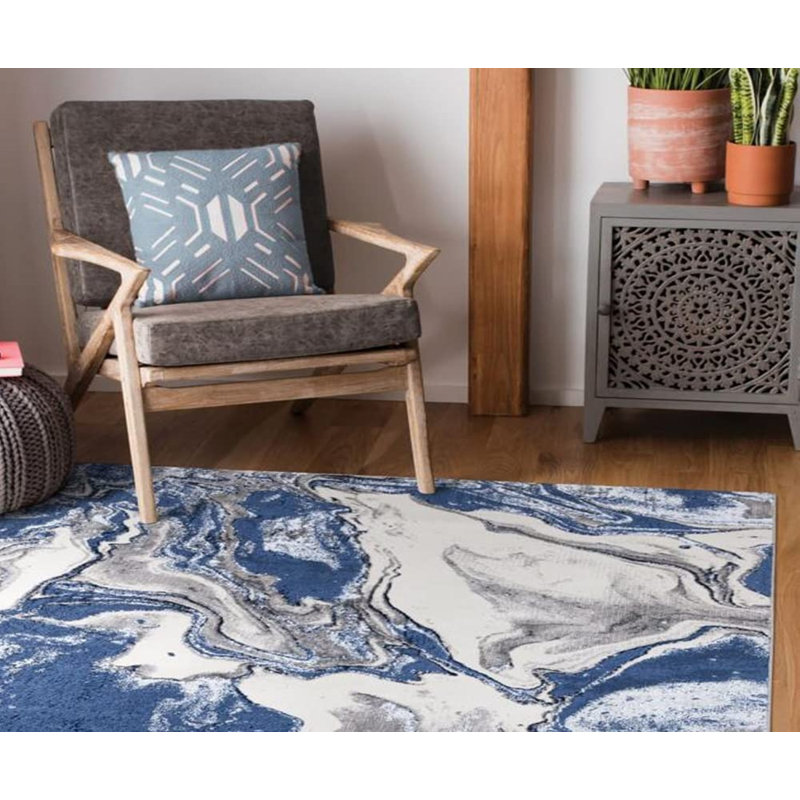 Amaje Abstract Area Rug, Rectangle 60 x 110cm