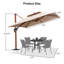 Parasol de luxe carré Rejane-1484689450
