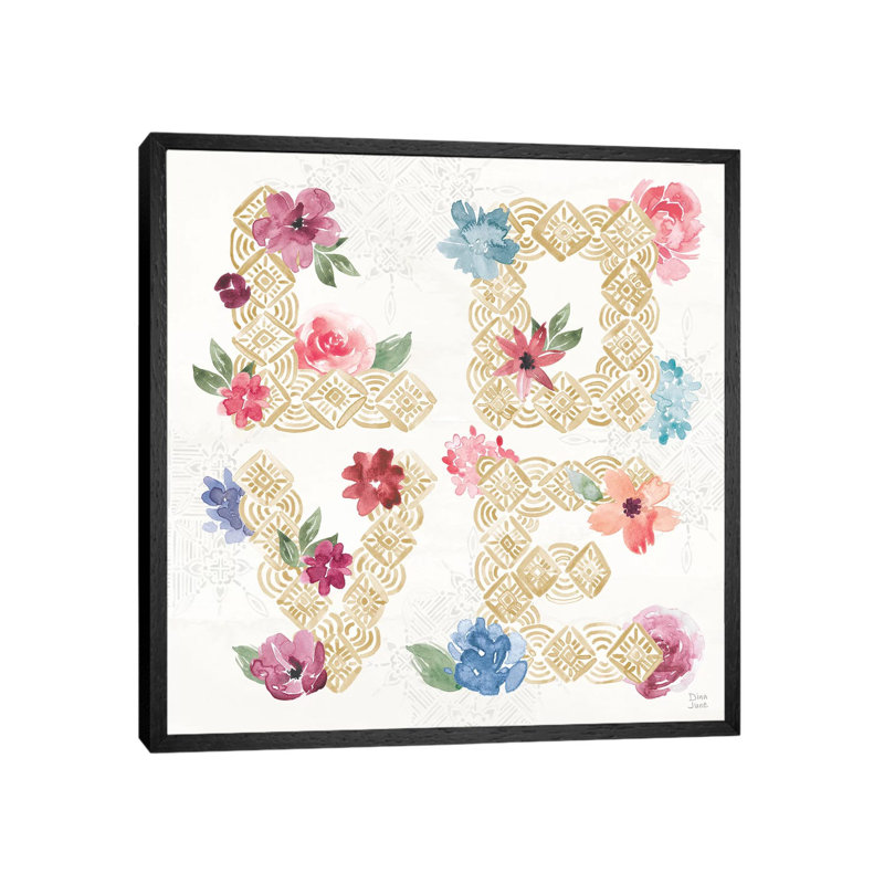 Naturally Inspired VI by Dina June - Print on Canvas, 45.72cm H x 45.72cm W x 3.81cm D, Black Framed