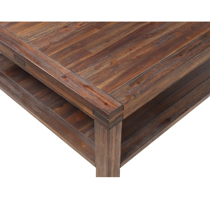 Table basse carrée en bois d'acacia Livingston
