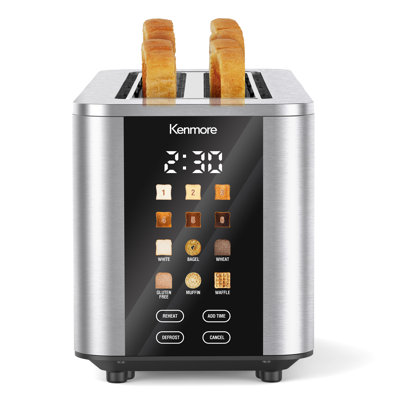 Kenmore 4-slice Digital Long Slot Toaster Touch Control Stainless Steel