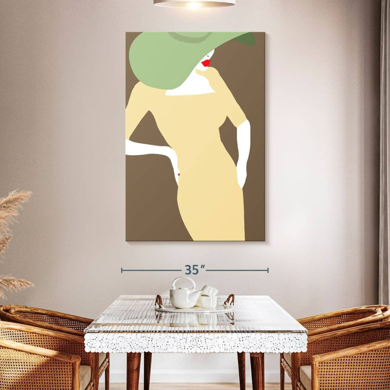 Shuttleworth Lady In Green Hat, 51" H x 34" W
