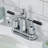 Kingston Brass Kaiser Two-Handle 3-Hole Deck Mount 4" Centerset Bathroom Faucet with Plastic Pop-Up-87217016