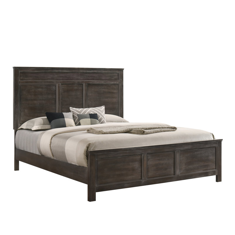 Lit standard en bois Jonnathan, Muscade, Complète
