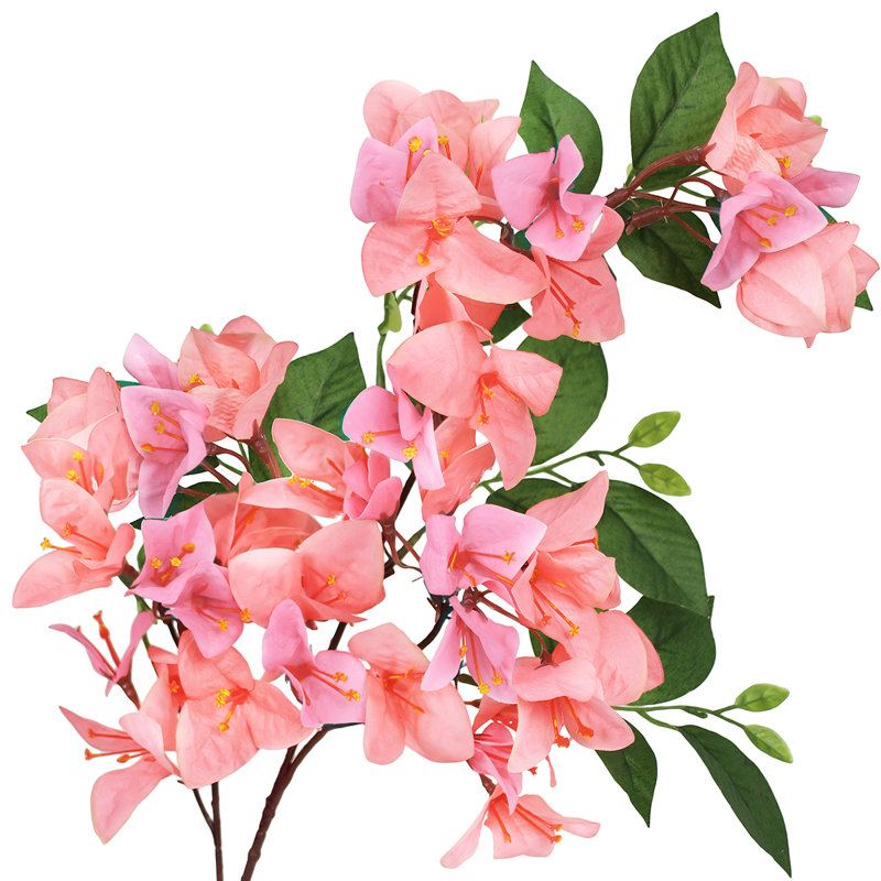 Artificial Bougainvillea Flower Stem Spray, Pêche