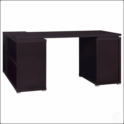 Bureau d'ordinateur à 3 tiroirs en forme de L avec beaucoup de rangement et une finition élégante, parfait pour le bureau à domicile et les zones d'étude