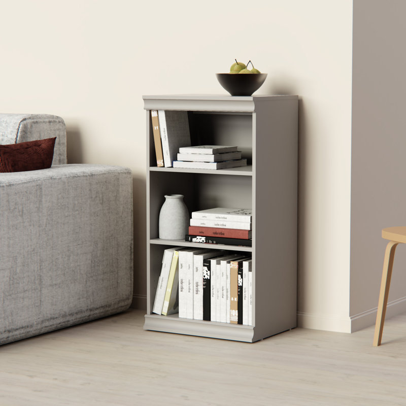 Modular Storage 21.38" W Shelving Unit with 3 Shelves, Taupe