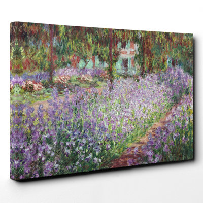 Irises In Monet's Garden by Claude Monet - Wrapped Canvas Painting
