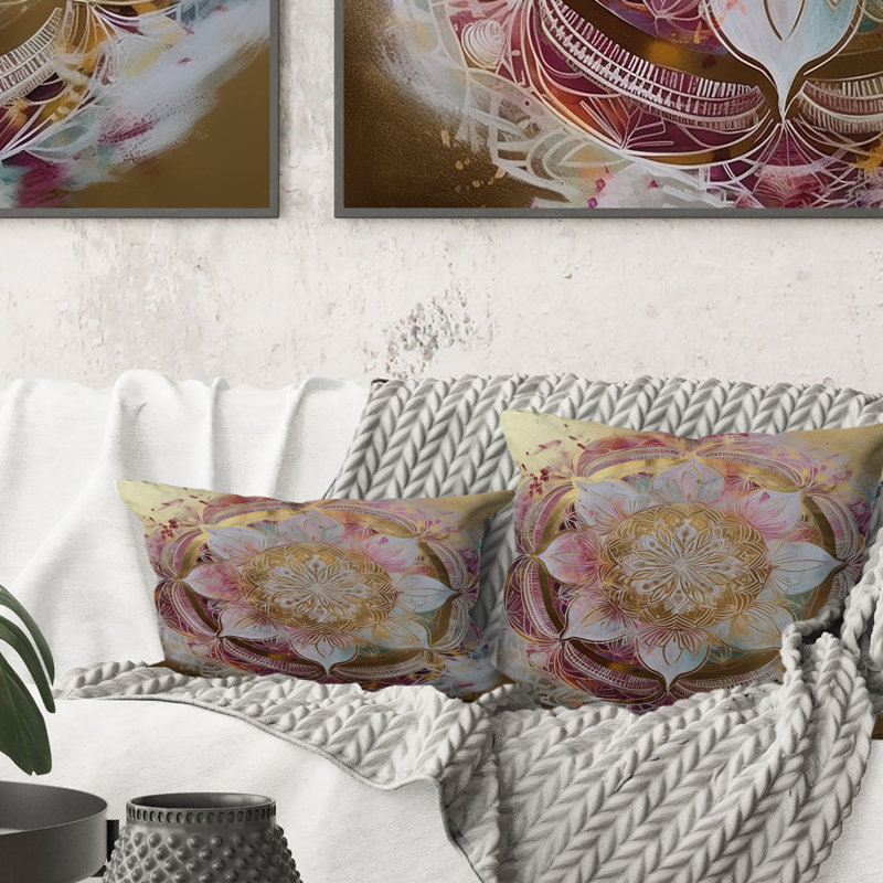 Coussin Rose Mandala II - Boho Mandala