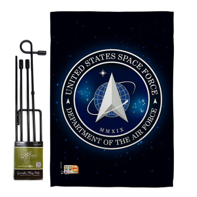 Double Sided 18.5'' H x 13'' W Polyester Independence Day Flag Set