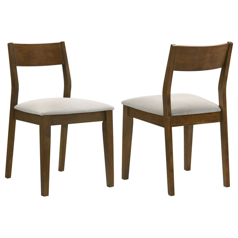 Chaise rembourrée Nenita brun foncé