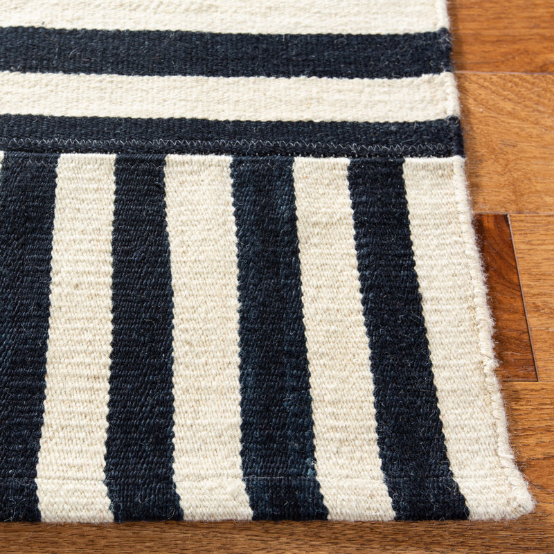 Ralph Lauren Canyon Stripe Patch Wool Striped Rug, Rectangle 4' x 6'