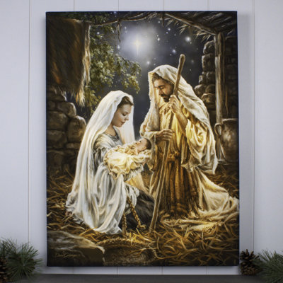 «Born In A Manger» 18 x 24, impression DEL entièrement colorColor