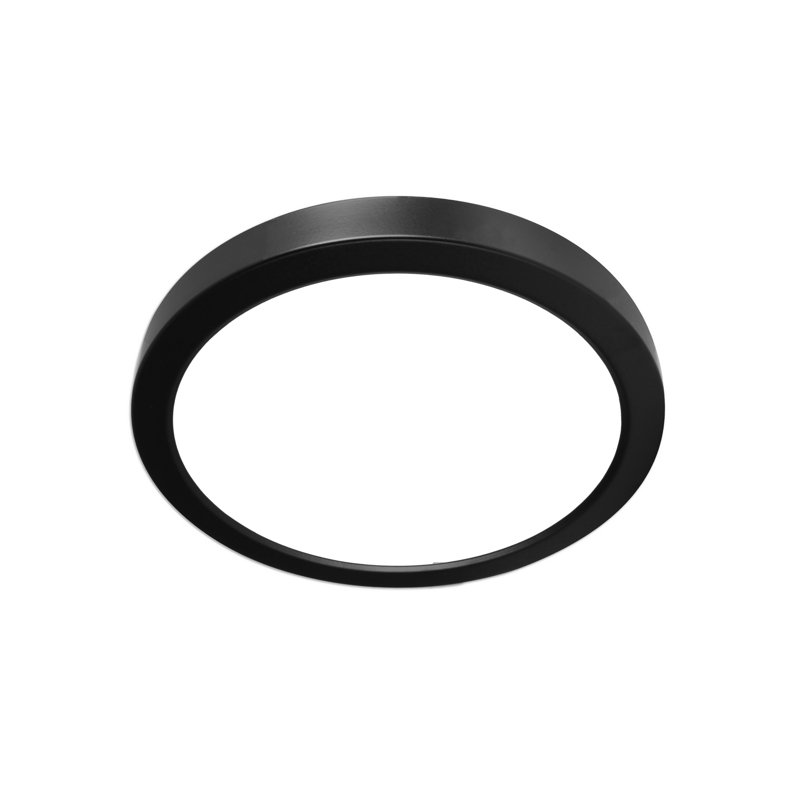 Plafonnier encastré à DEL Davasha, Noir, H 0,69 po x l 7,52 po x P 7,52 po