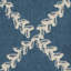 Tapis bleu / ivoire en laine crocheté à la main à motif géométrique Jonsson-21274146