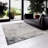 Abstract Navy/Ivory/Light brown Area Rug-1927409355