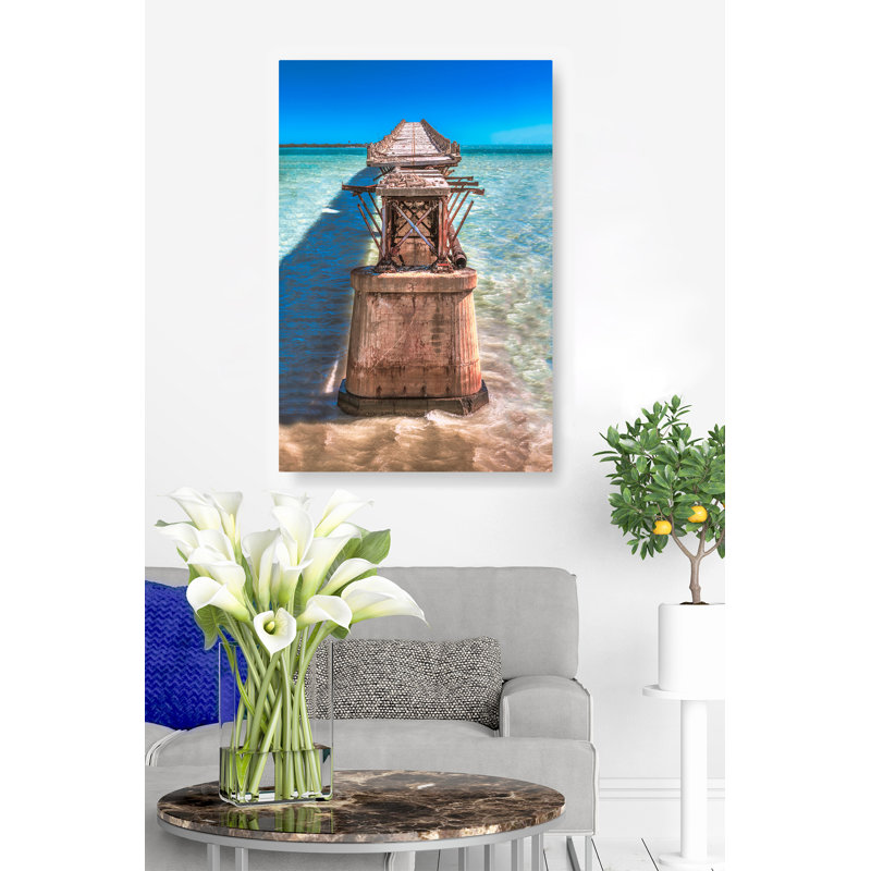 Mccutchen Bahia, pont sur l'eau tropicale, reproduction d'art sur toile tendue, H 50 po x l 26 po x P 1,5 po